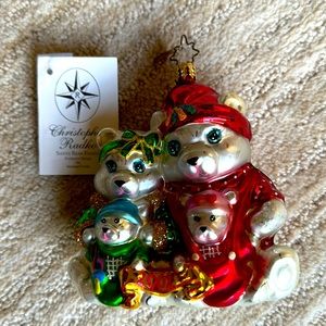Christopher Radko Ornament Santa Bear Family Marshall Field Exclusive 01-MAR-11